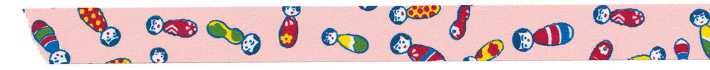 Kurashiki Design Yonagado Masking Tape Kokeshi-chan 1 Volume Pack (Pink)