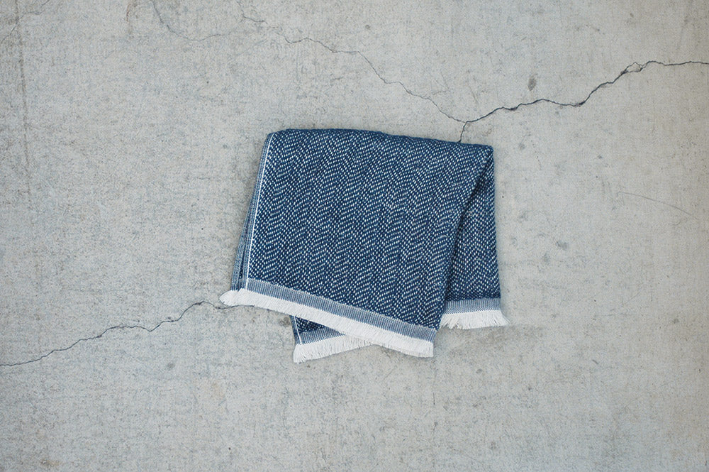 Kurashiki Design Herringbone Gaze Mini Alle (blå)
