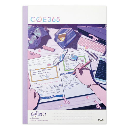 COE365 Notebook "college" on desk NO-003D-E Semi-B5 PLUS (10 sets)