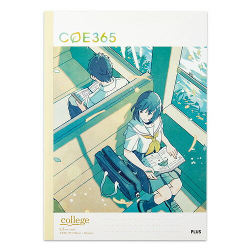 COE365 Bemærk "college" skoletog NO-003D-E semi-B5 PLUS (10 sæt)