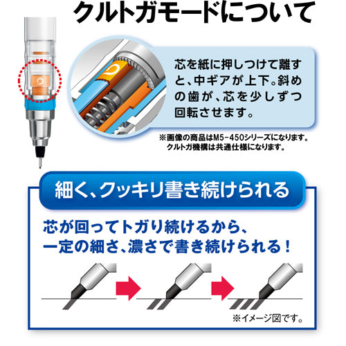 MITSUBISHI PENCIL M51009GG1P.18 [Mechanisch potlood α-gel SWITCH Kurtoga-mechanisme 0,5 mm donkerolijf]