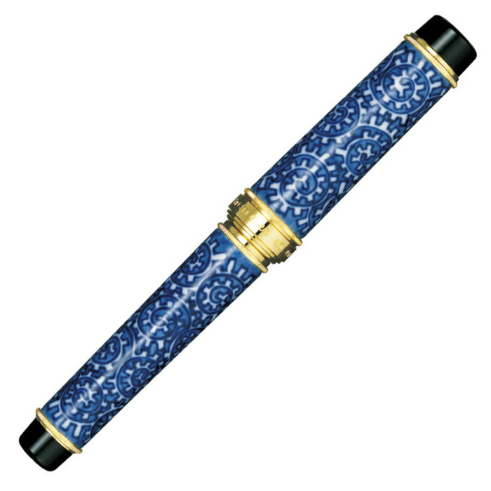 有田焼万年筆 染付章魚唐草濃 （源右衛門窯製）中字（M）10-2581-400 セーラー万年筆