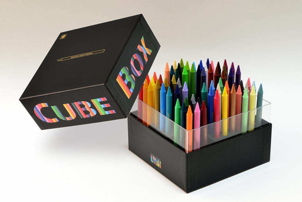 [Limited production product] Coupy Pencil Cube Box 72 Colors Set Black FY72BOX-BK Sakura Crepas